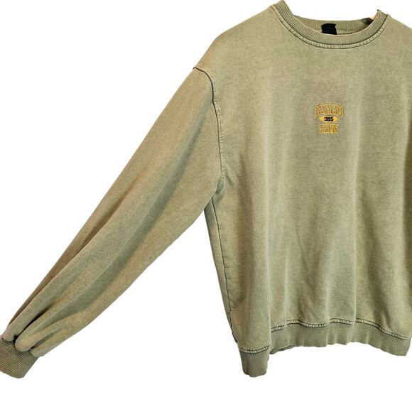 Urban Outfitters Green Yellow‎ Colorado Springs Crew Neck Sweatshirt Size Medium - Picture 2 of 10